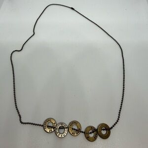 Handmade Bullet Casing Necklace Mixed Headstamps One of a Kind